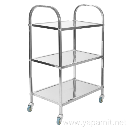 Stainless Steel Three Layer Hotpot Trolley